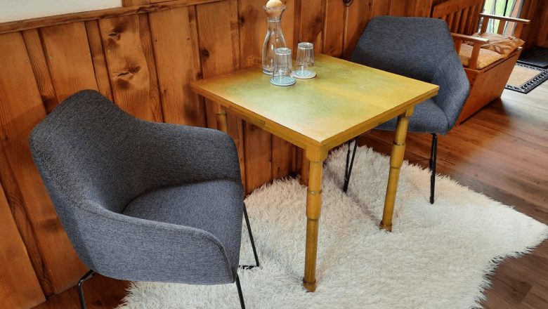 Dining area in the Tiny House Living Legends, © Edermühle Dining area in the Tiny House Living Legends, © Edermühle
