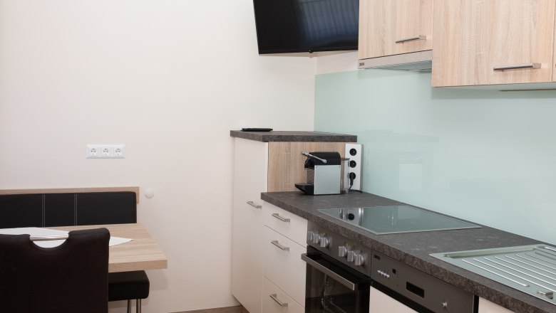 Fully equipped kitchen with TV and WLAN, © Familie Schwalm Fully equipped kitchen with TV and WLAN, © Familie Schwalm