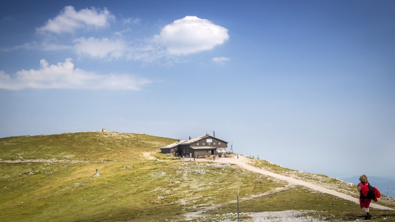 Blickplatz Fischerhütte Schneeberg, © Wiener Alpen, Foto: Franz Zwickl Blickplatz Fischerhütte Schneeberg, © Wiener Alpen, Foto: Franz Zwickl