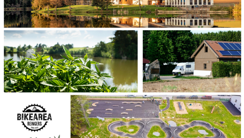 Collage Hanfdorf Bike Area, Camping, FZ, © Gemeinde Reingers Collage Hanfdorf Bike Area, Camping, FZ, © Gemeinde Reingers