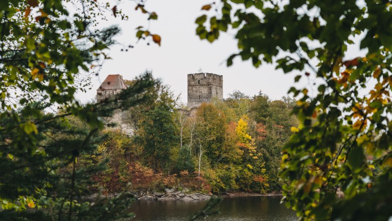 Ottenstein reservoir - view of the Lichtenfels ruins, © Line Sulzbacher Ottenstein reservoir - view of the Lichtenfels ruins, © Line Sulzbacher