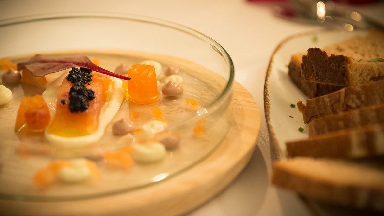 Restaurant - Home-pickled salmon trout, © Schlossschenke Restaurant - Home-pickled salmon trout, © Schlossschenke