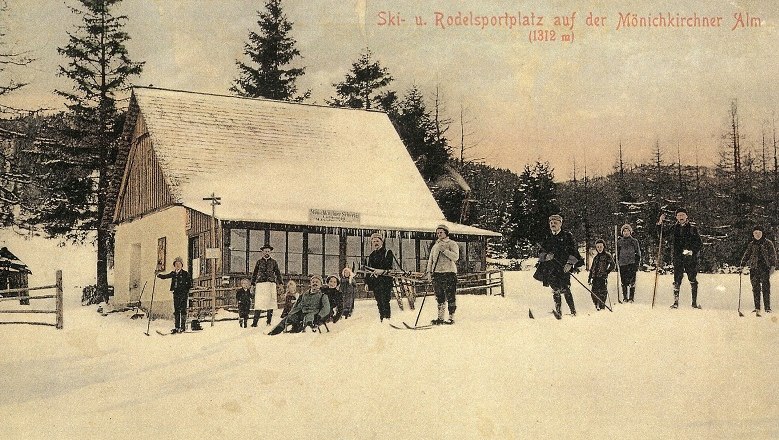Wintersportort mit Geschichte, © Berggasthof Mönichkirchner Schwaig Wintersportort mit Geschichte, © Berggasthof Mönichkirchner Schwaig
