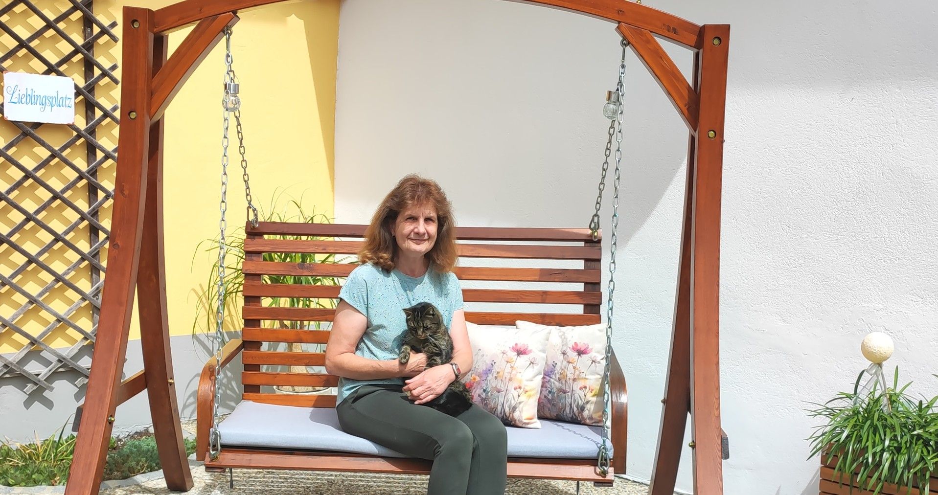 Inge s kocúrom Benom