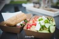 Šalát s kvínom a pečeným pečienkovým pirohom, © Schanigarten by Bar Mephisto