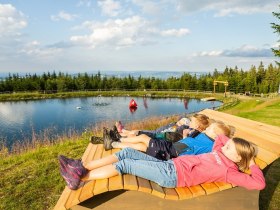 Skladovac&iacute; rybn&iacute;k v meste St. Corona, &copy; Erlebnisarena St. Corona am Wechsel