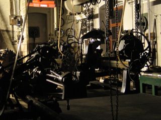 Historické stroje v múzeu s technológiou valčekového gravírovania.