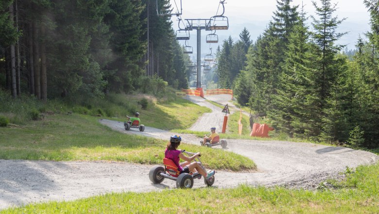 Dráha pre kolobežky a horské trojkolky v Mönichkirchene, © Schischaukel Mönichkirchen-Mariensee GmbH