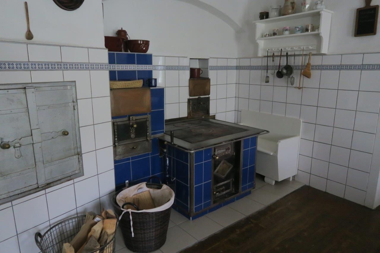 Dovolenkový dom Dörrmühle- Kuchyňa s pecou na drevo