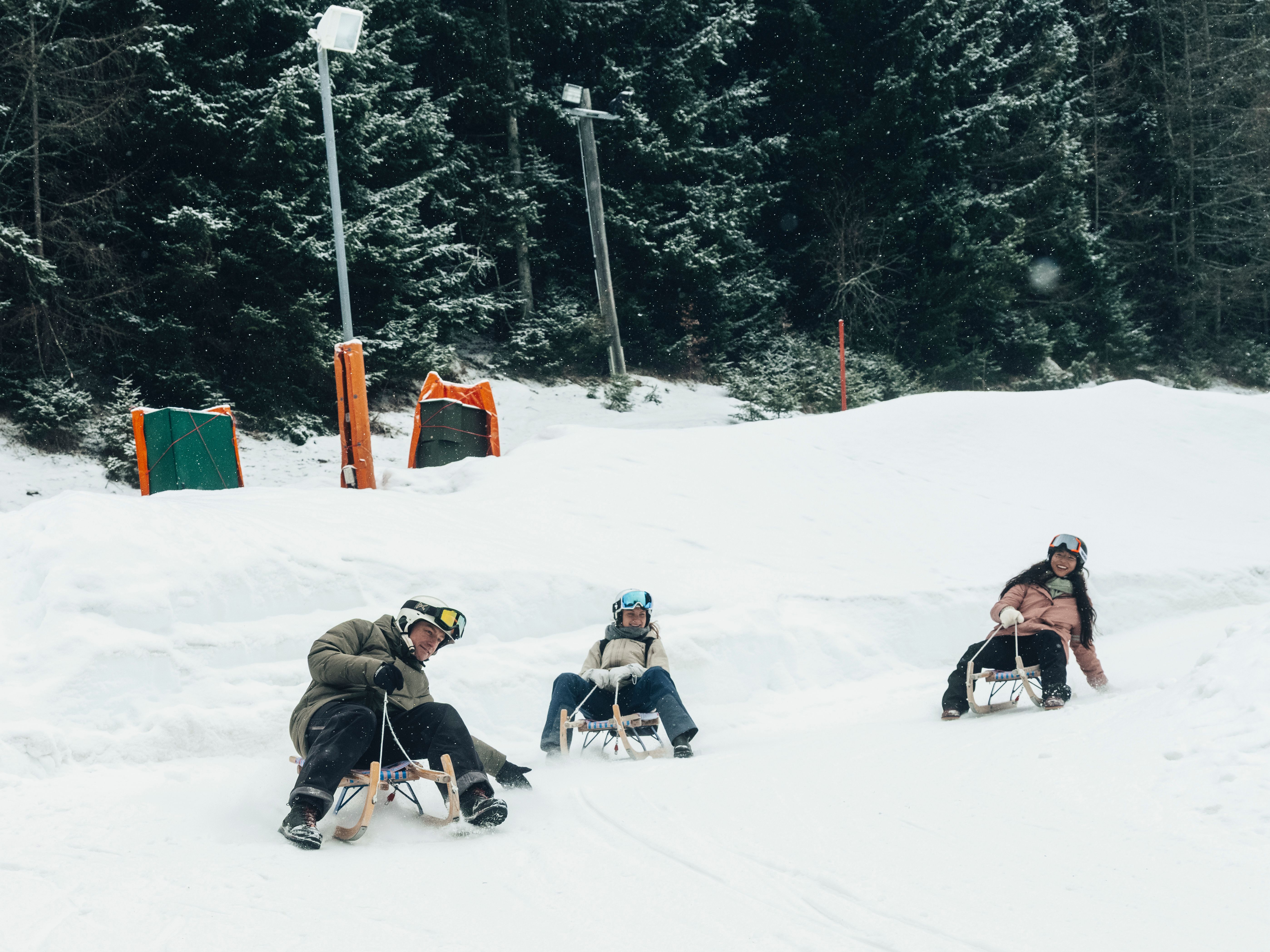 Der Schnee glitzert im Sonnenlicht, während fröhliche Stimmen durch die winterliche Landschaft hallen. Auf dem Rodelhang genießen die Besucher den Nervenkitzel und die Freude am Rodeln, umgeben von der malerischen Kulisse der Wiener Alpen. Hier wird der Winter zum unvergesslichen Erlebnis für Groß und Klein.
