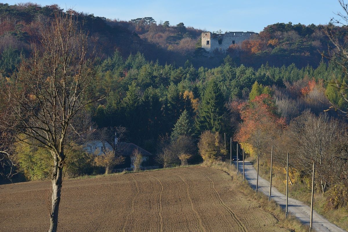 Pohľad na zrúcaninu Merkenstein