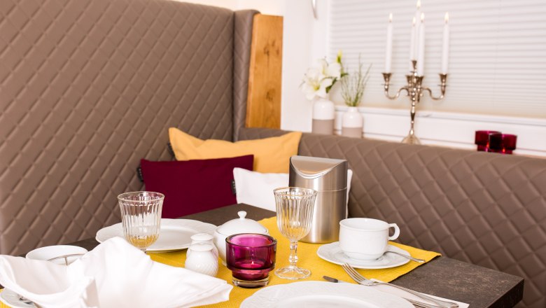 Breakfast table laid at Winzerhof Leonhartsberger, &copy; Winzerhof leonhartsberger