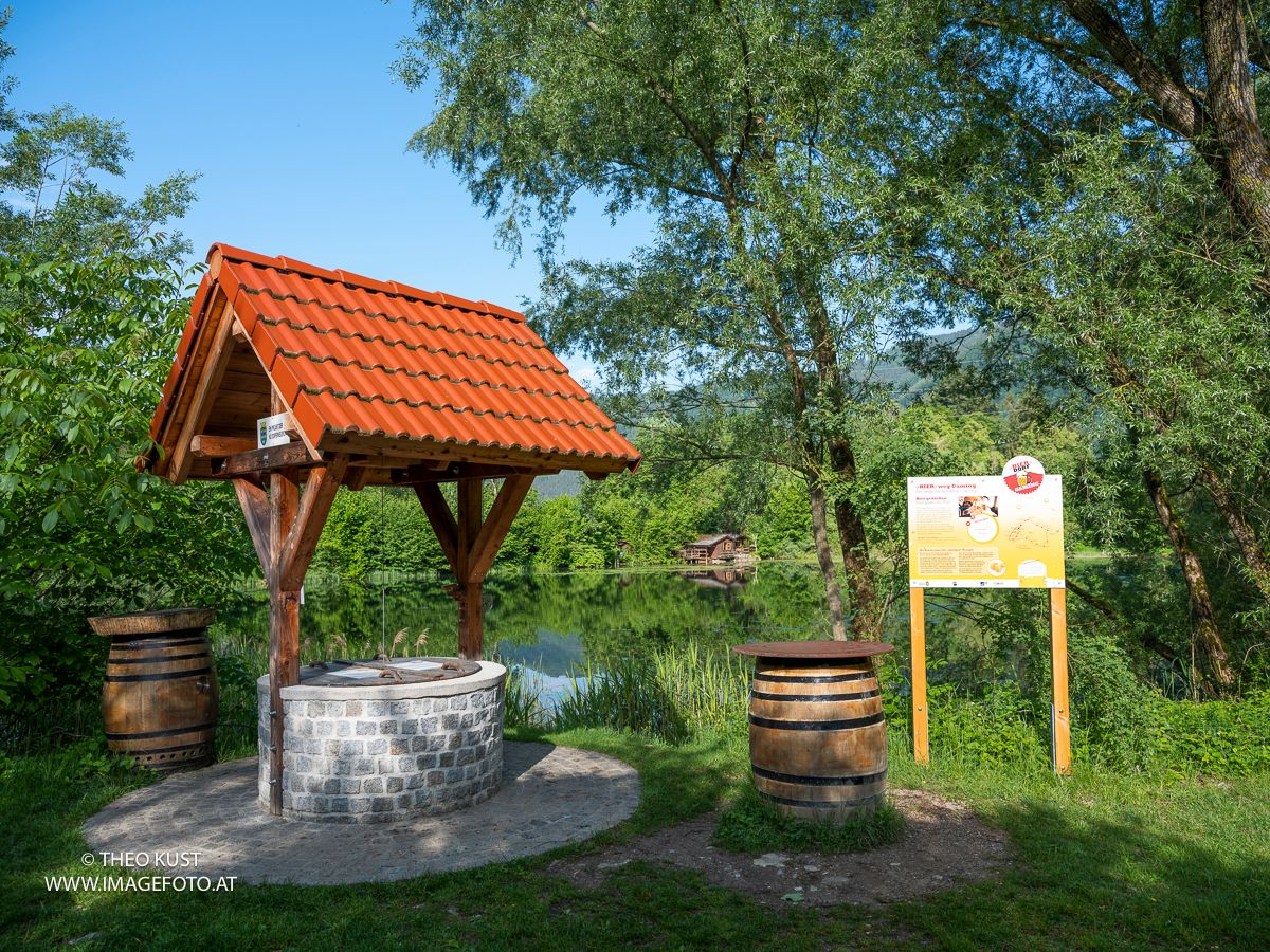 Pivná fontána pri rybníku Weiglteich