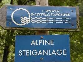 Wasserleitungsweg - Wegweiser, © Wiener Alpen in Niederösterreich - Semmering Rax