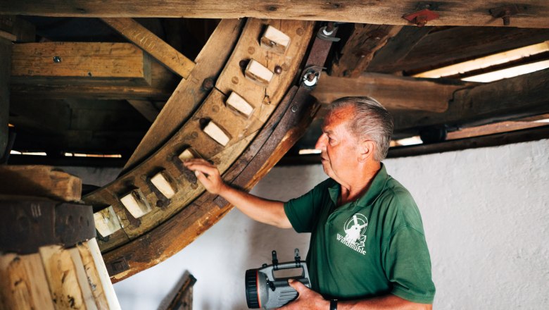 Euro Velo 13 Windmühle Retz Mann WTG Gollner 4, © Weinviertel Tourismus / Gollner