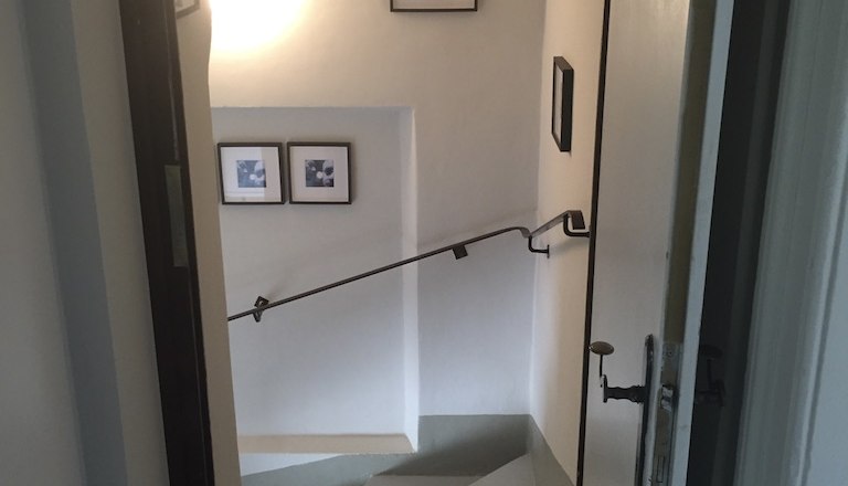 Playful staircase to the former railroad attendant's apartment, © M. Schorn