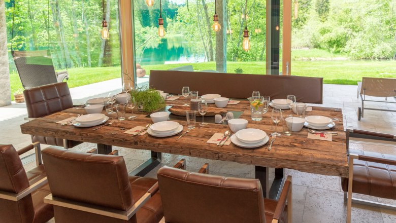 Jedáleň s výhľadom na jazero, © Ferienhaus am See