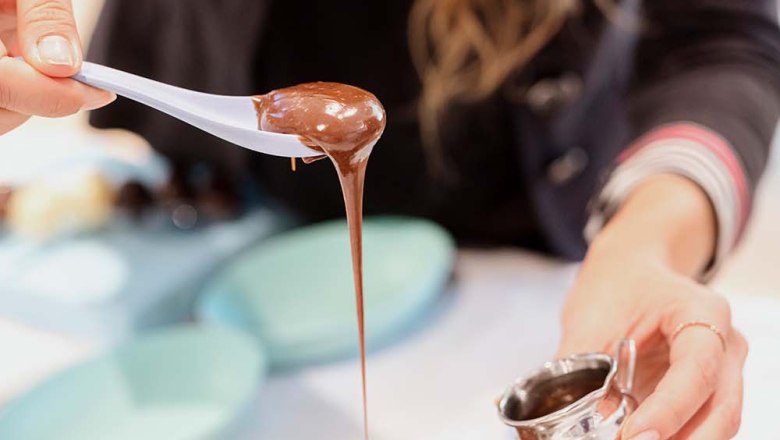 Čokol&aacute;dy HEIDI Workshop Plnenie čokol&aacute;d, &copy; Heidi Chocolat