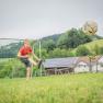 Playing football on a special pitch, © Einkehrhof Poggau