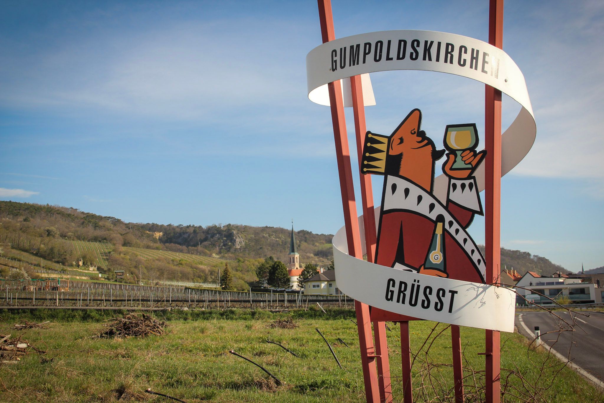 Vchod do Gumpoldskirchenu z Bádenska