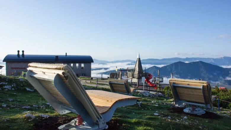 Relaxačná zóna pri chate Terzerhaus, © Bergbahnen Mitterbach