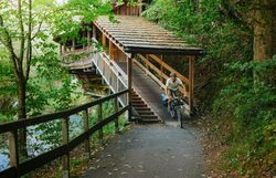 Radfahren am Piestingtalradweg in der Region Schneebergland