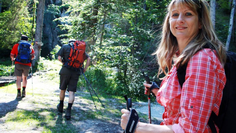 Pri vstupe do tiesňavy „Falkenschlucht“, © Mostviertel Tourismus/weinfranz.at