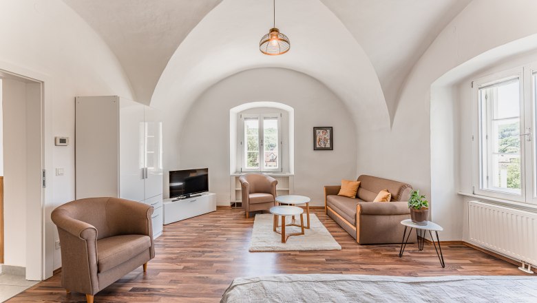 Living room, © Ferienwohnung im Kloster Living room, © Ferienwohnung im Kloster