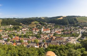 View of Kirchschlag from the fire tower, &copy; Wiener Alpen, Franz Zwickl