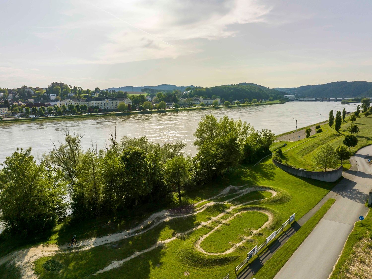 Bikearena Persenbeug-Gottsdorf letecký pohľad