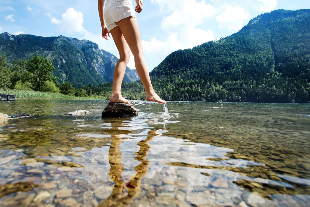 Kúpeľ nôh na Lunzersee