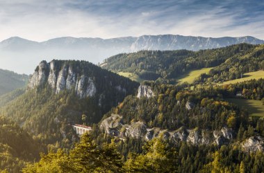 Slávny pohľad 20-Schilling-Blick Semmering, © Niederösterreich-Werbung/Michael Liebert