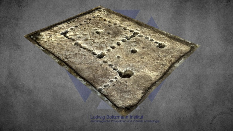 Excavation 2019: 3D model of a 9 &times; 15 m Stone Age house floor plan, &copy; Mario Wallner