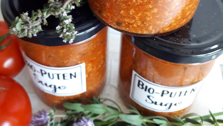 Organic turkey sugo, &copy; Biohof Puchegger