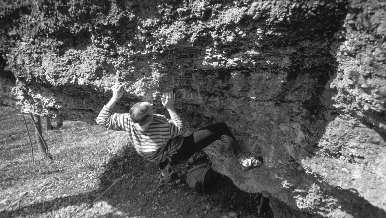 The rock is 6 m high, &copy; Renate Roithinger