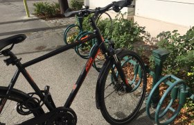 Bike repair on the Danube cycle path in Greifenstein, &copy; Donau Nieder&ouml;sterreich Tourismus, Lydia H&ouml;lterer