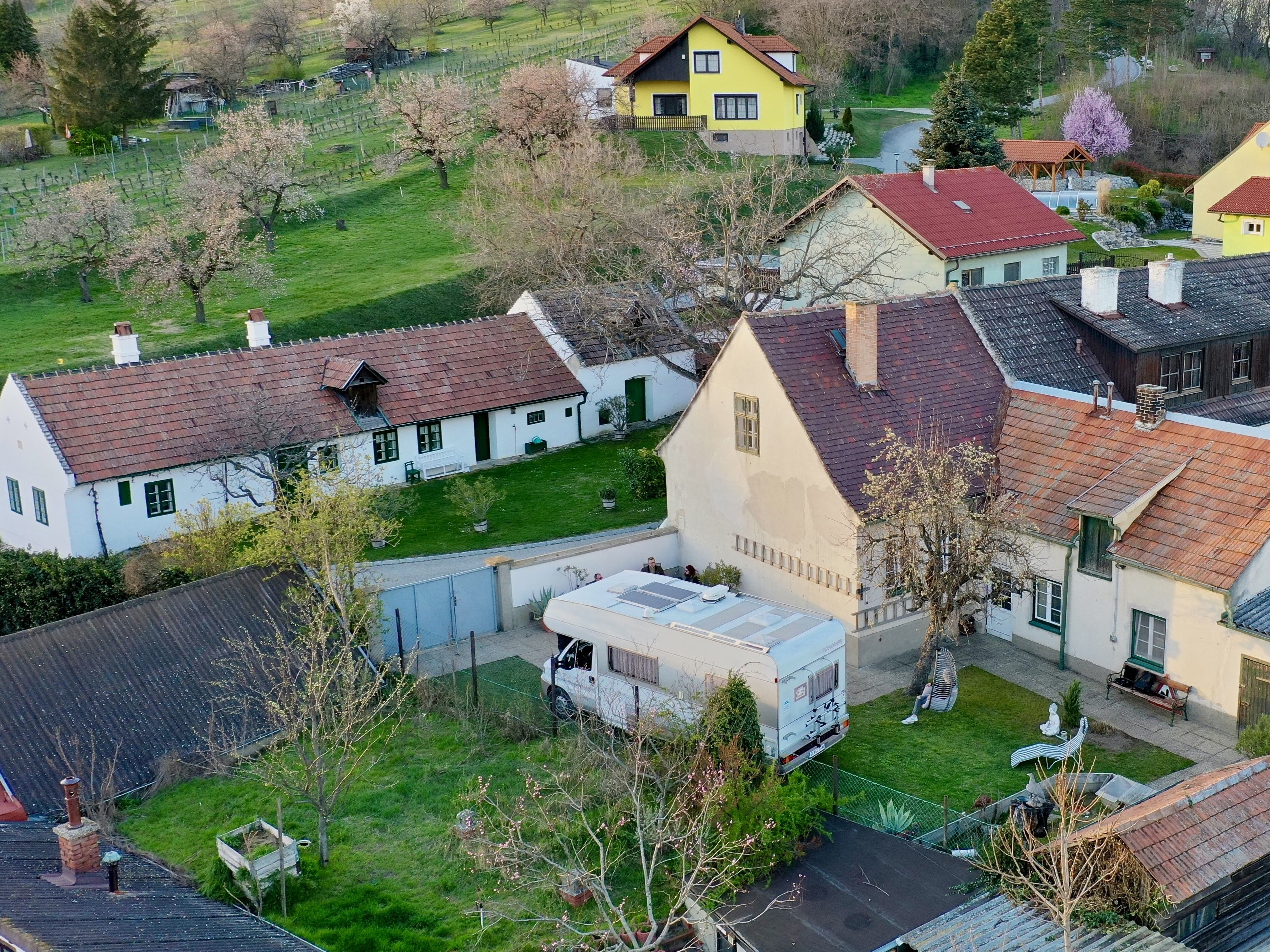 Letecký pohľad na parkovisko Königswarte 