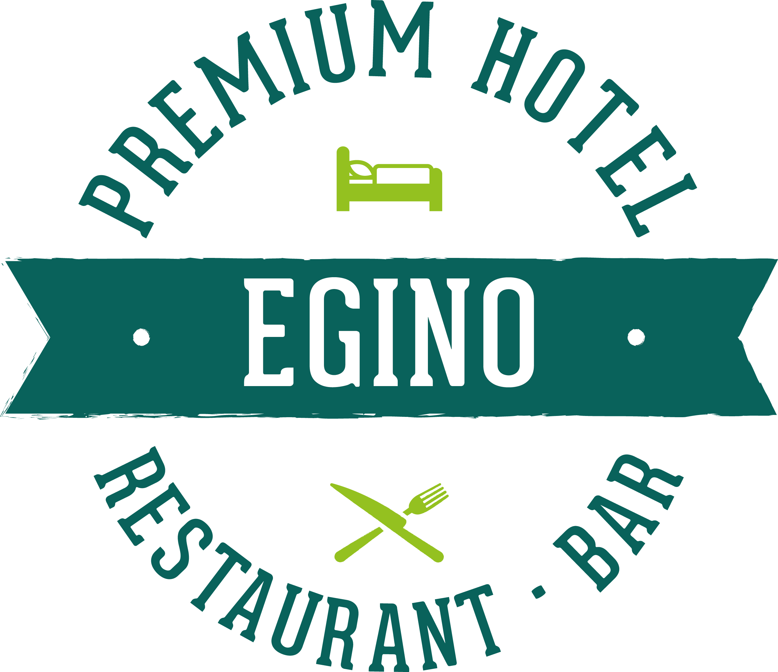 Logo hotela EGINO Premium s reštauráciou a barom.