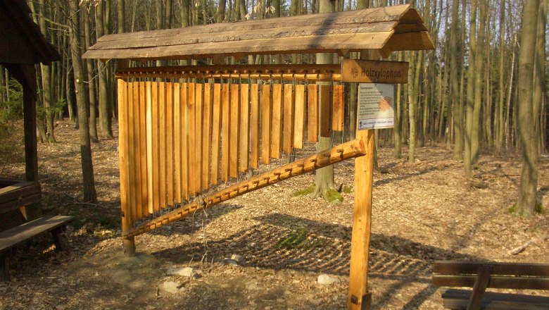 Drevený xylofón, © Naturpark Geras