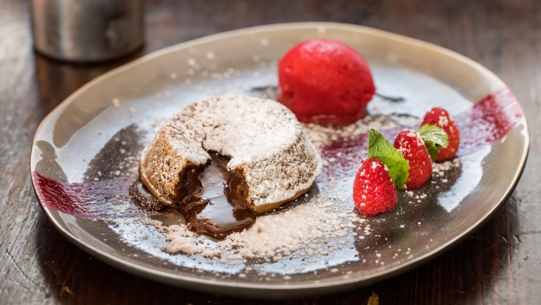 Restaurant am Sachsengang - Kol&aacute;čik z tekutej čokol&aacute;dy, &copy; Hotel Am Sachsengang