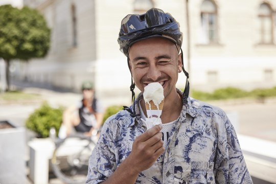 Zastávka na bicykli a chutná zmrzlina, © Stefan Mayerhofer
