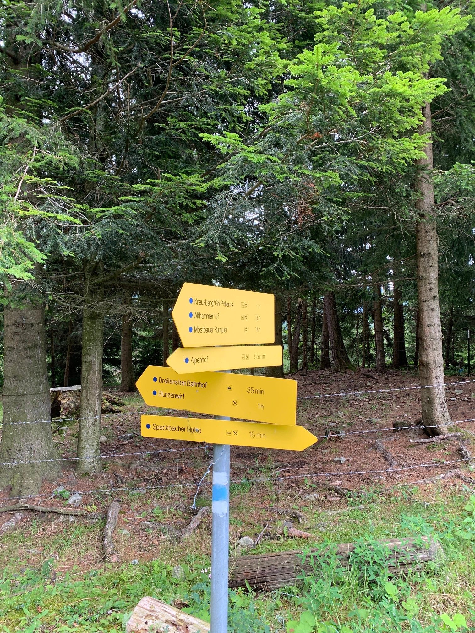 Značenie smerom na Speckbacherhütte